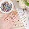 325Pcs/5 Strands Millefiori Lampwork Glass Beads 6mm Flat Round Flower Glass Beads Handmade Flower Millefiori Lampwork Bead Loose Spacer Bead for Jewelry Making DIY Crafts